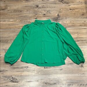NWOT-Flying Tomato Emerald Button-Down Shirt